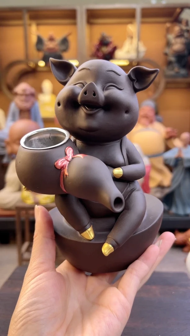 紫砂茶宠器闵茶宠摆件