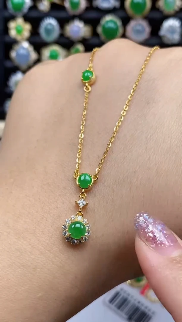 银S925镶嵌戒指翡翠5536
