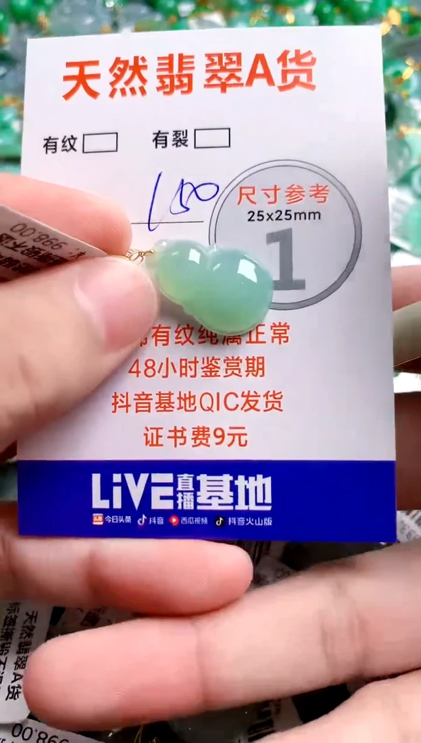 翡翠18K金镶嵌颈饰0482955801