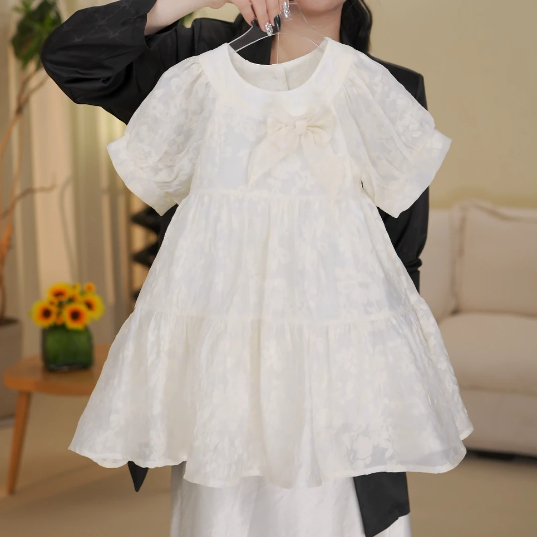 【现货】【高定面料】女童夏季裙子设计师款洋气公主裙气质连衣裙6022