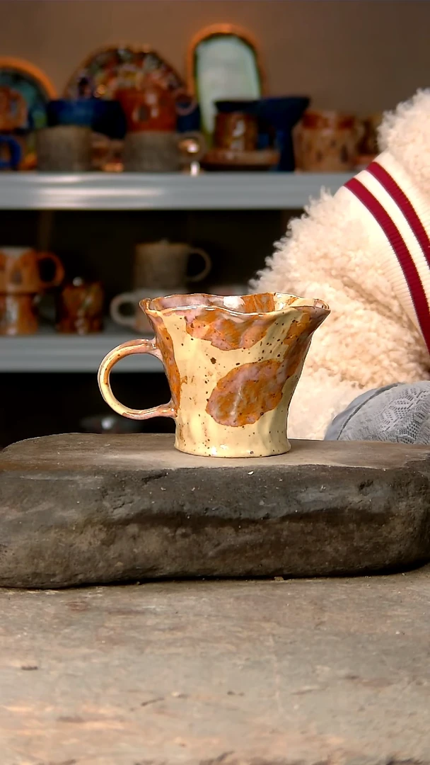 【闪购商品】205高温釉下手工同款，微波炉烤箱可进