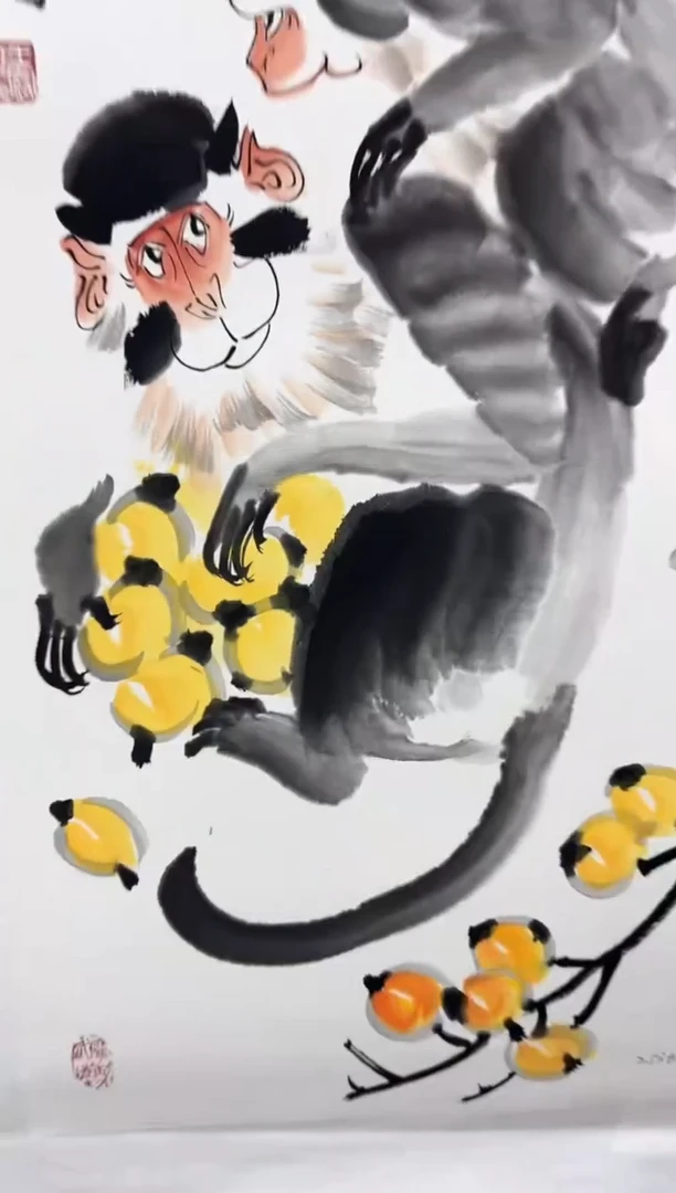 国画王冠人-2平尺-写意-纸片