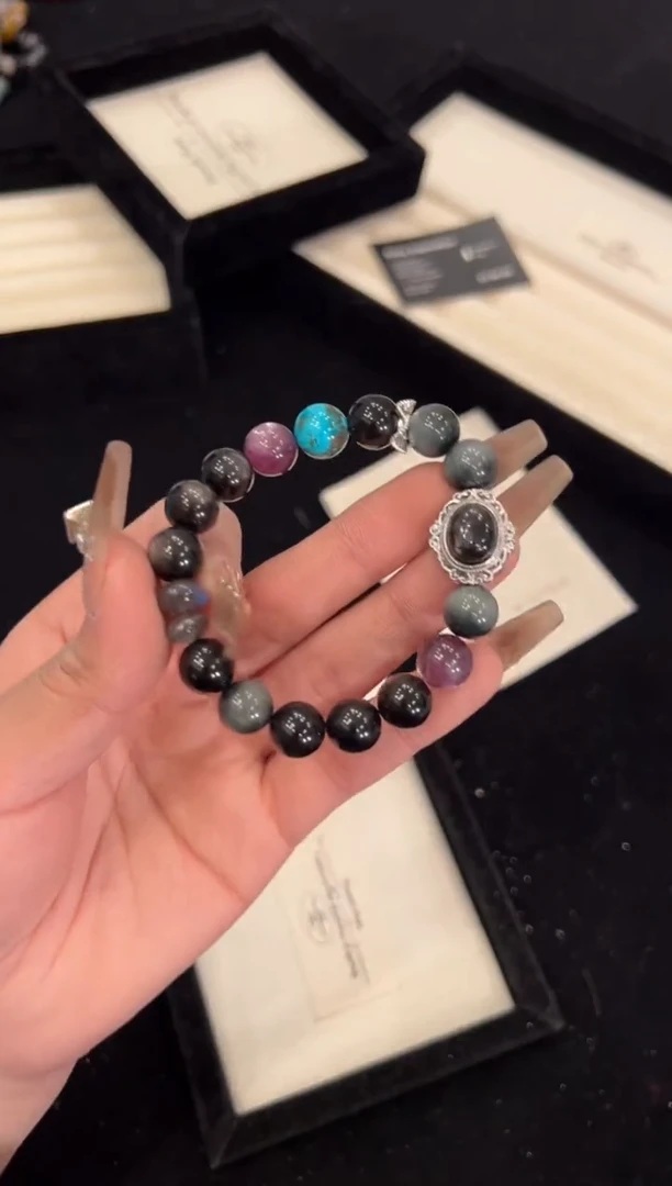 【闪购商品】水晶手链合金银曜石手链x1064