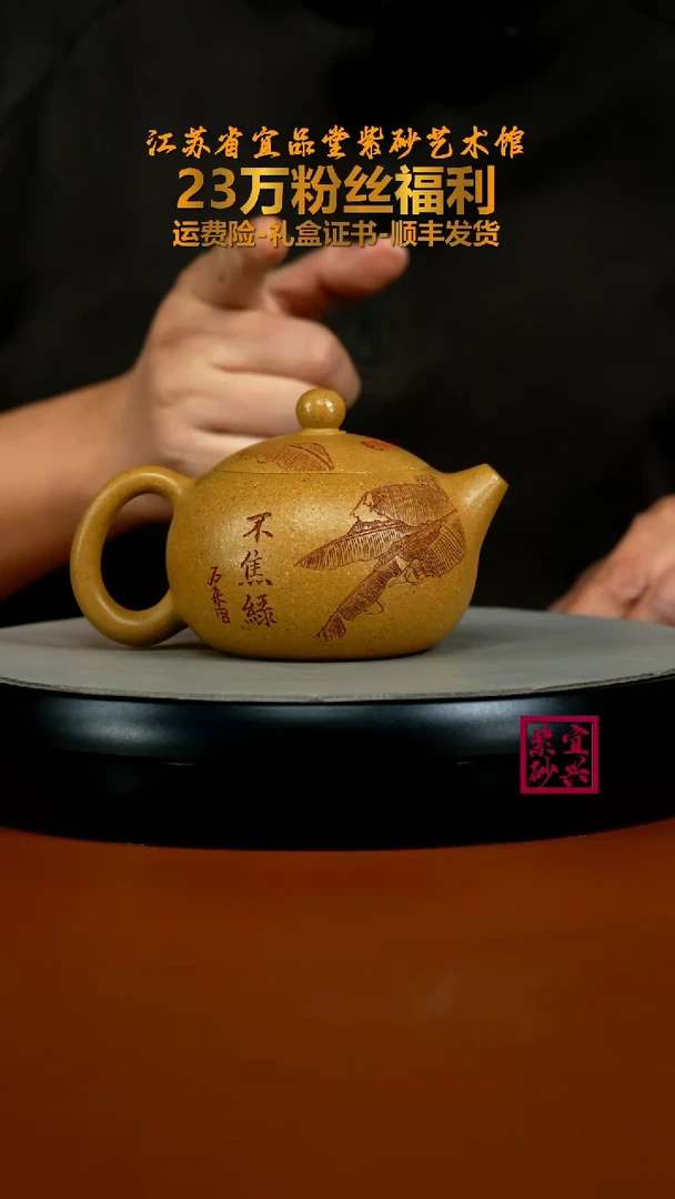 茶壶紫砂李传荣黄金段不蕉绿西施250CC