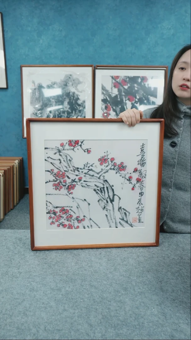 【闪购商品】国画50*50郑志超老师带框花鸟