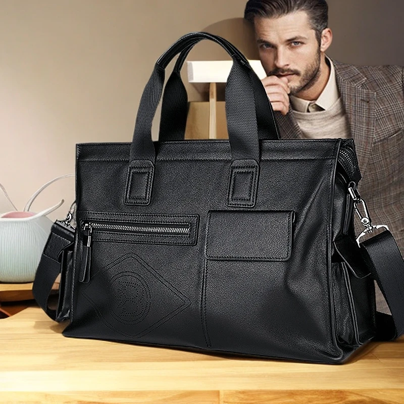 国际大牌正品男士轻奢商务公文包电脑包手提高端简约真皮高档潮流