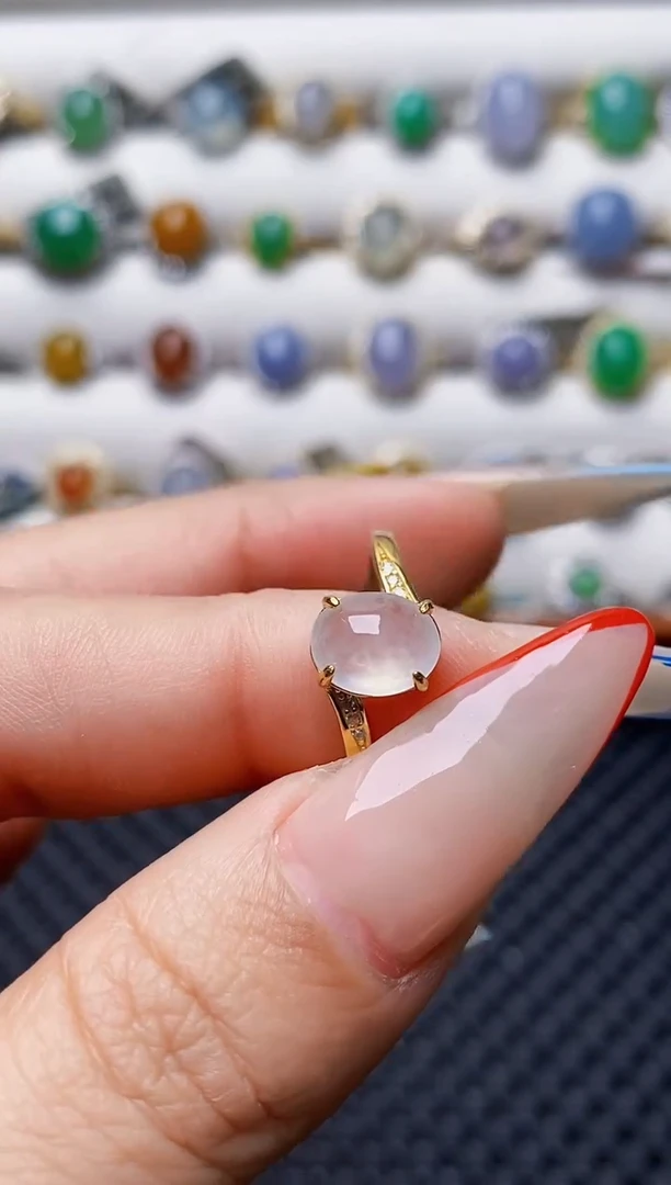 银S925镶嵌戒指翡翠0250