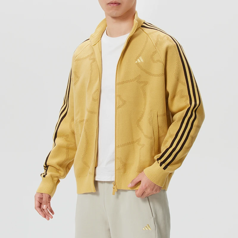 adidas阿迪达斯马年限定针织夹克男装2026新年款三条纹外套KE4061