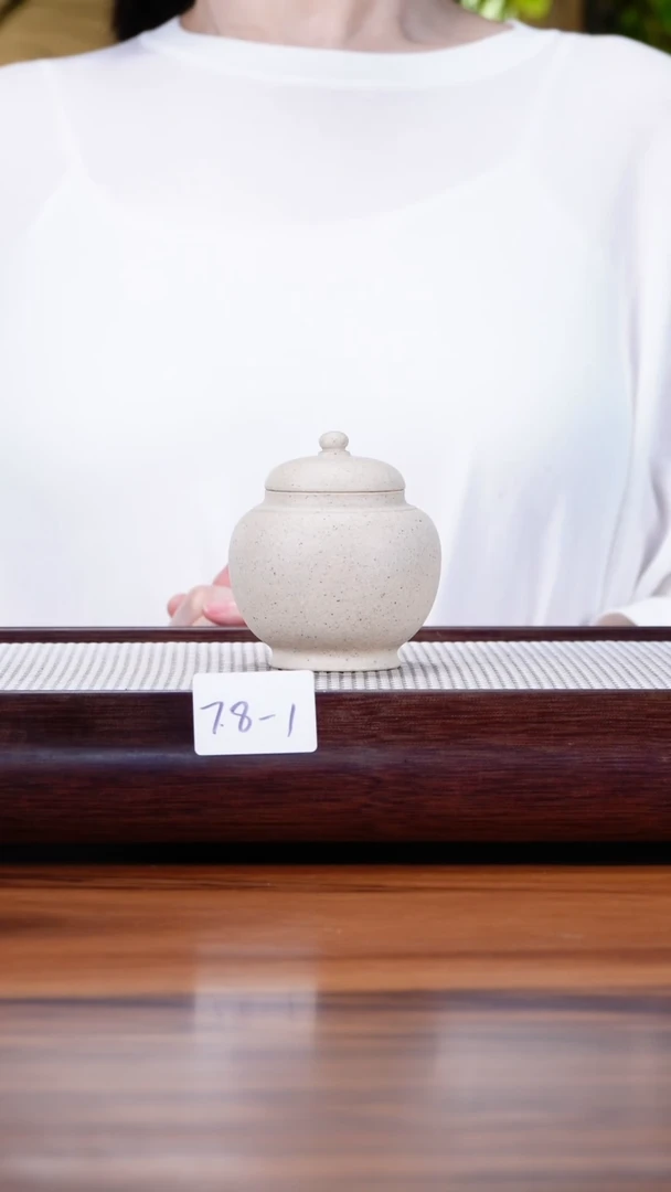 茶壶紫砂7.8-1 白泥 醒茶罐