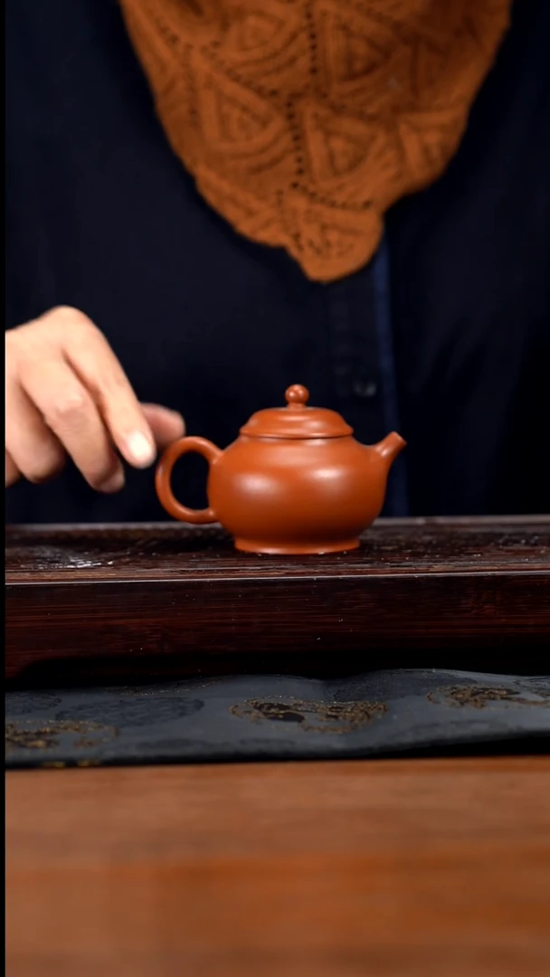 【闪购商品】紫砂茶壶145cc原矿赵庄朱泥潘壶17