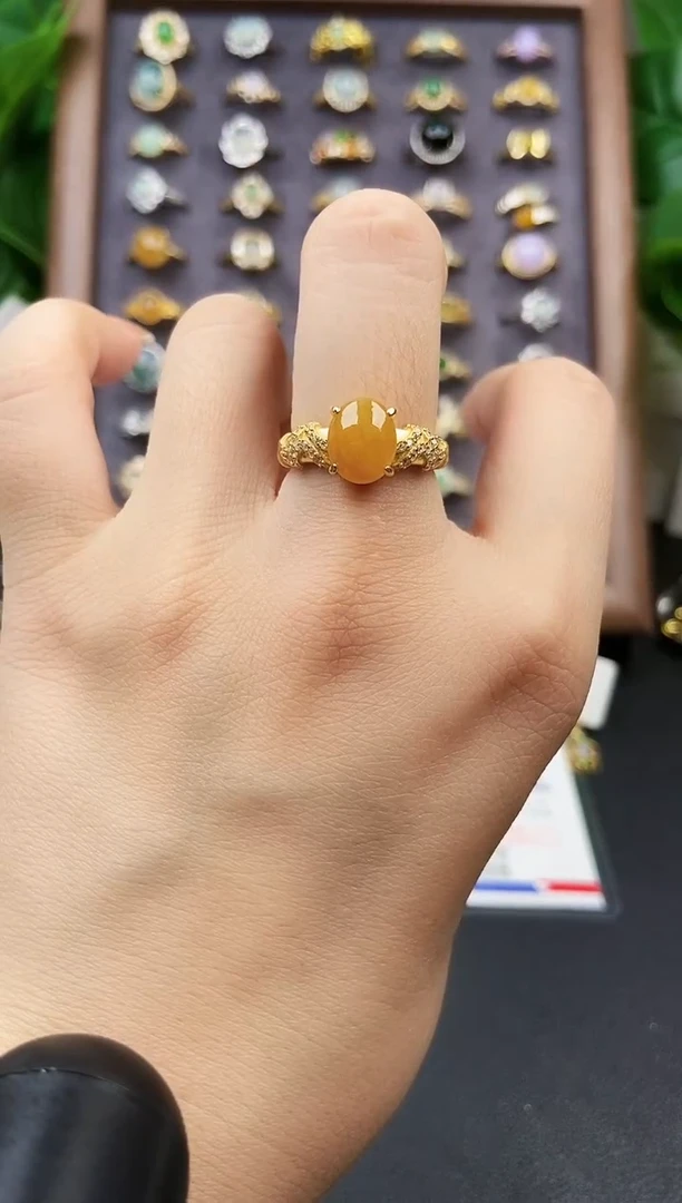 银S925镶嵌戒指翡翠12