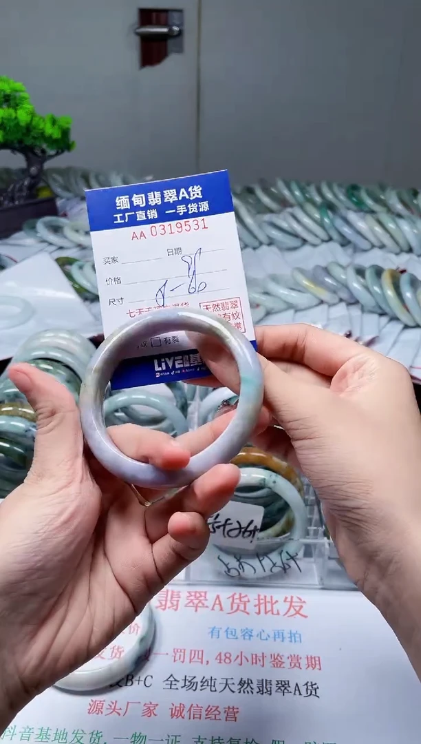 未镶嵌手镯翡翠天然翡翠A货9531