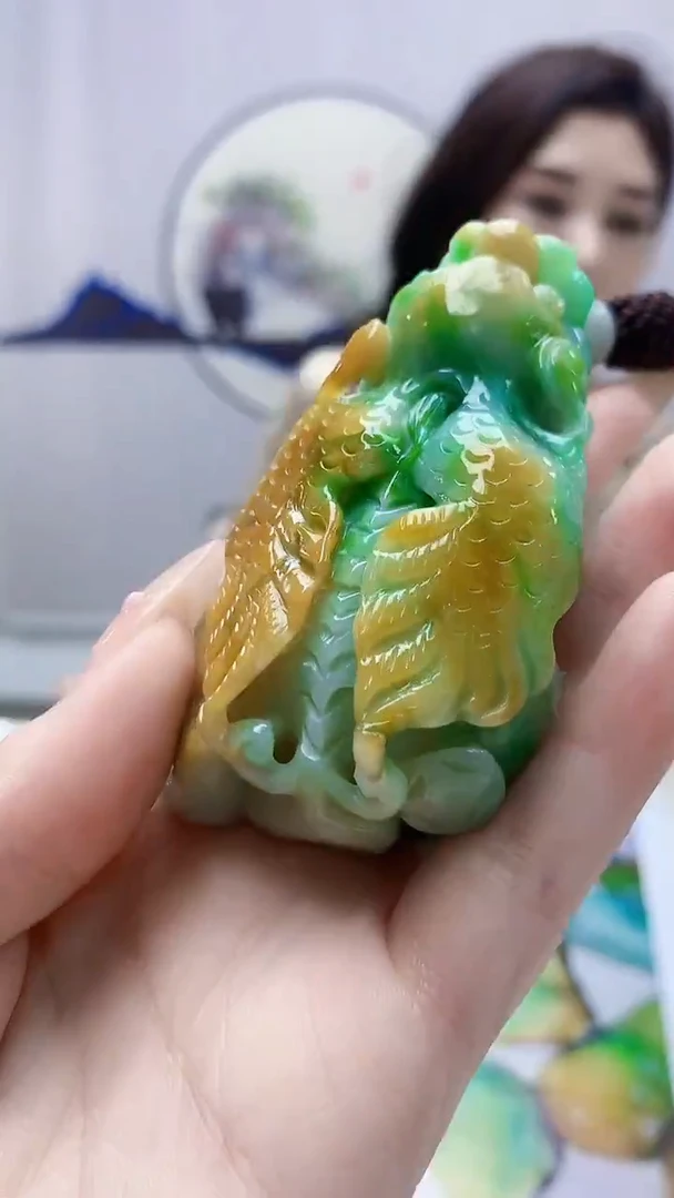 未镶嵌定制翡翠4829DD-毛货挂件145