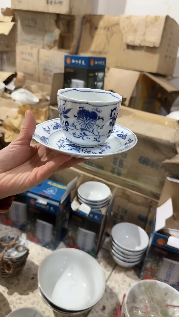 【闪购商品】摆件一杯一碟微瑕介意勿拍