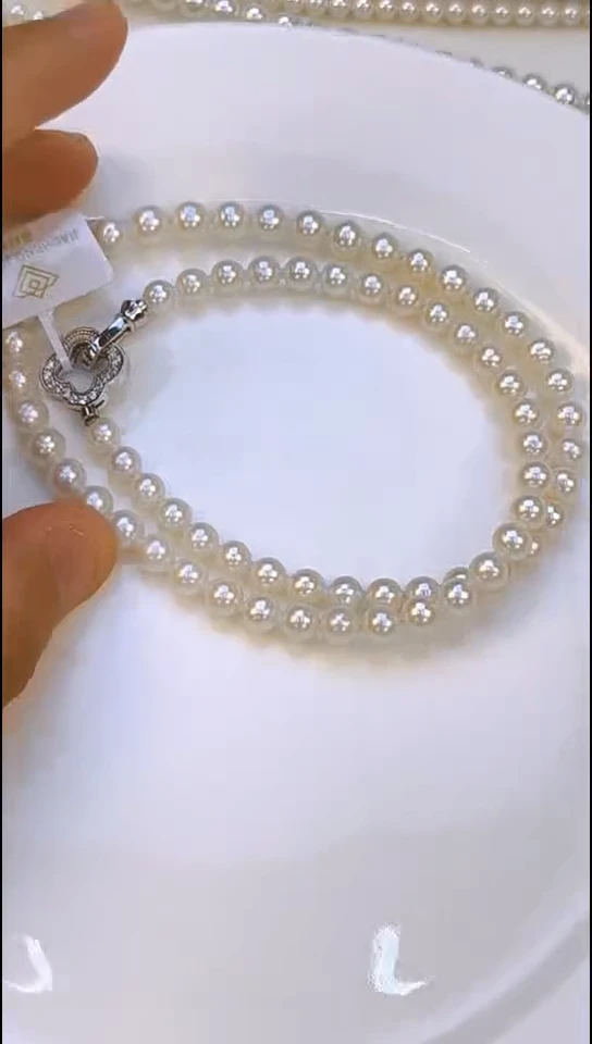 淡水珍珠银S925镶嵌项链6