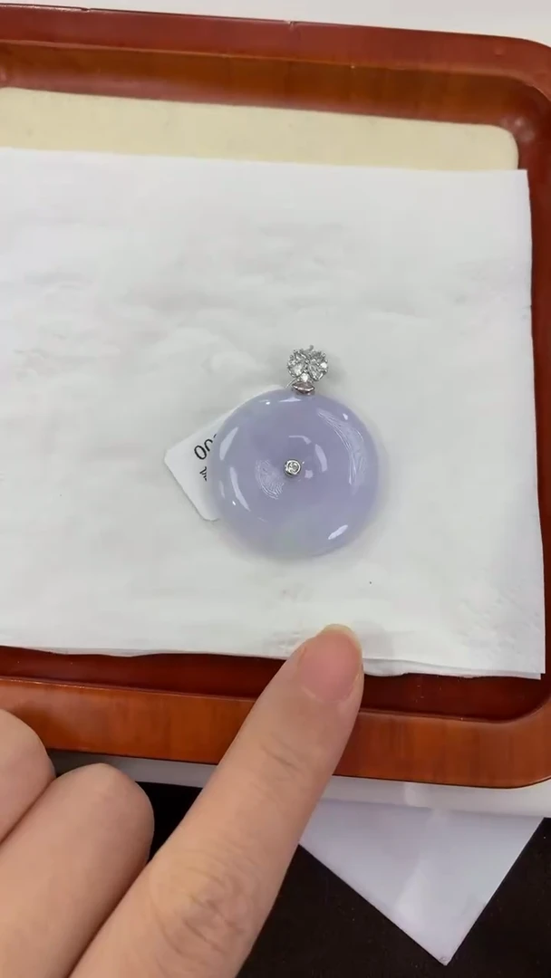 翡翠银S925镶嵌颈饰天然缅甸a货翡翠