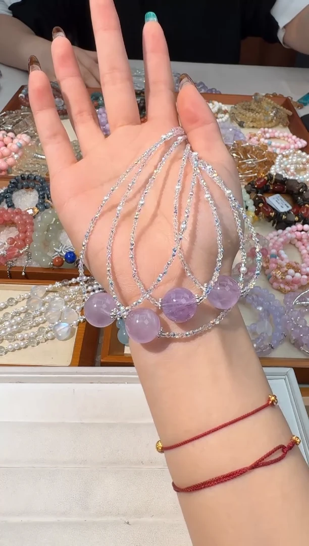 【闪购商品】水晶手链未镶嵌A002华子紫水项链