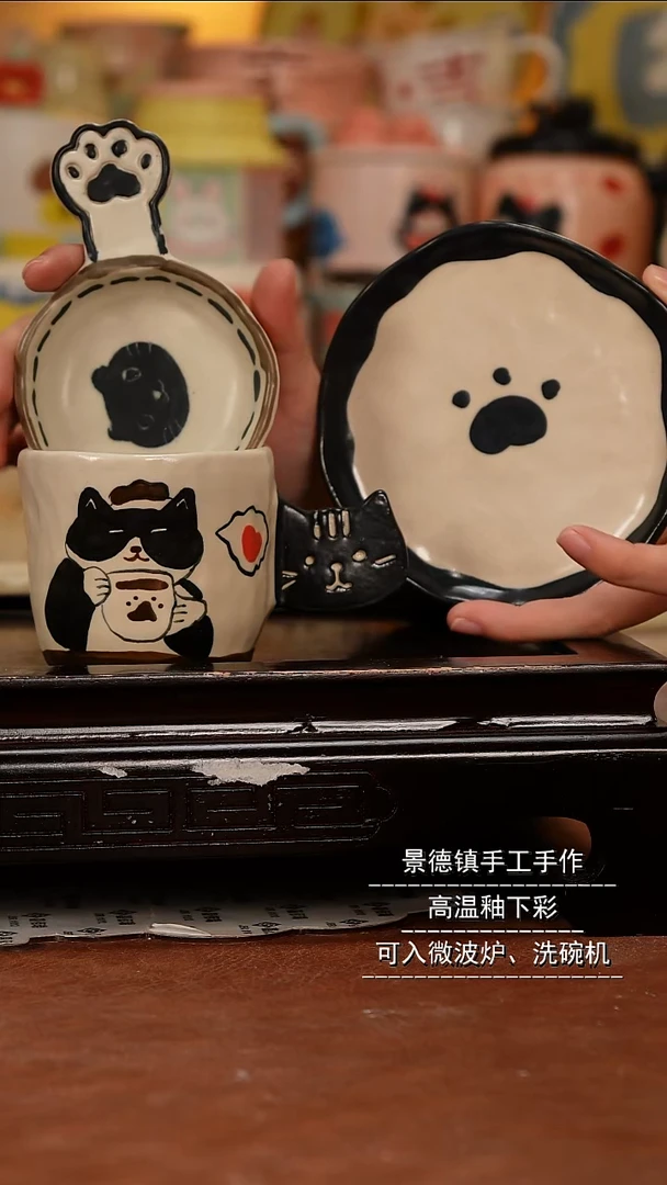 摆件陶景德镇一休瓷屋手作-