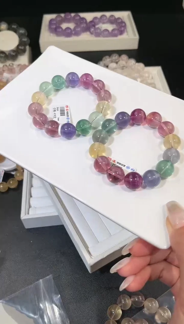 手链未镶嵌萤石多样性发一萤石14mm