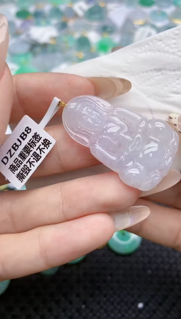 翡翠18K金镶嵌颈饰396   天然翡翠A货