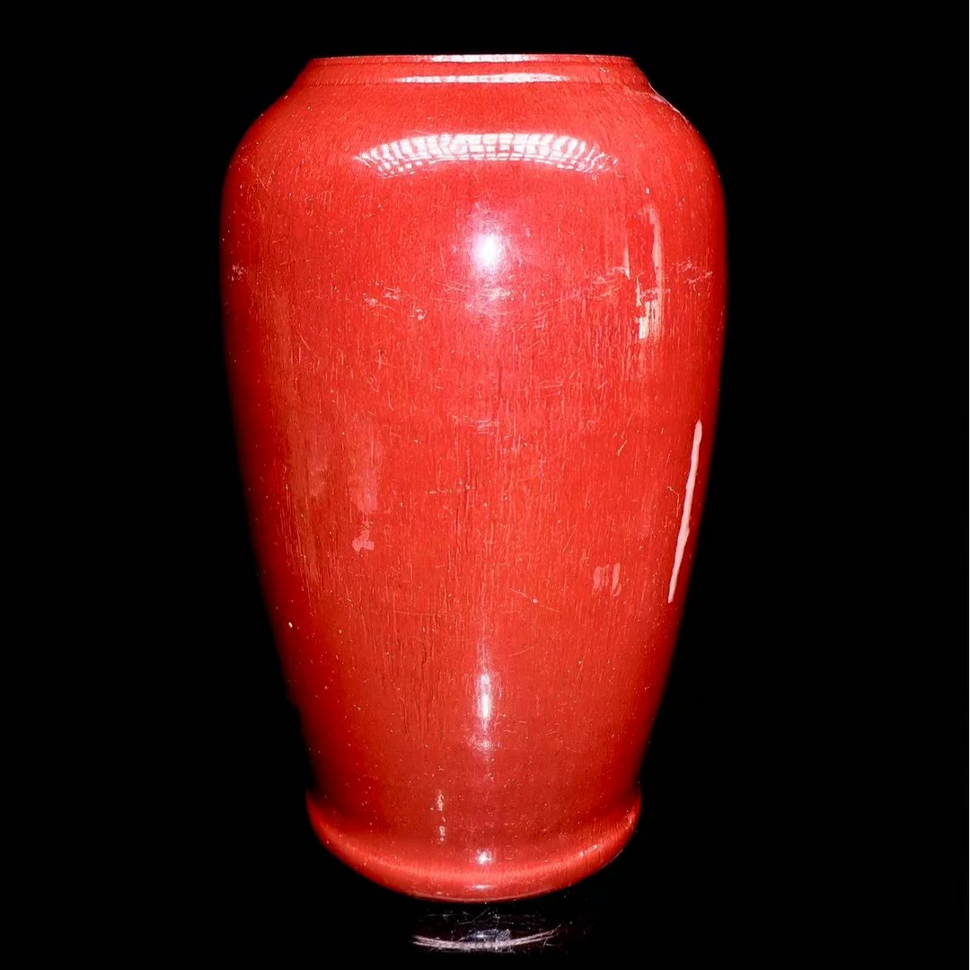 80:清中期均红釉大瓶