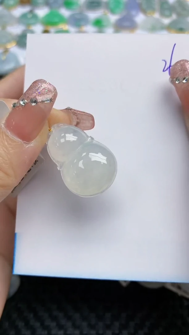 【闪购商品】翡翠颈饰18K金镶嵌天然A货翡翠 26