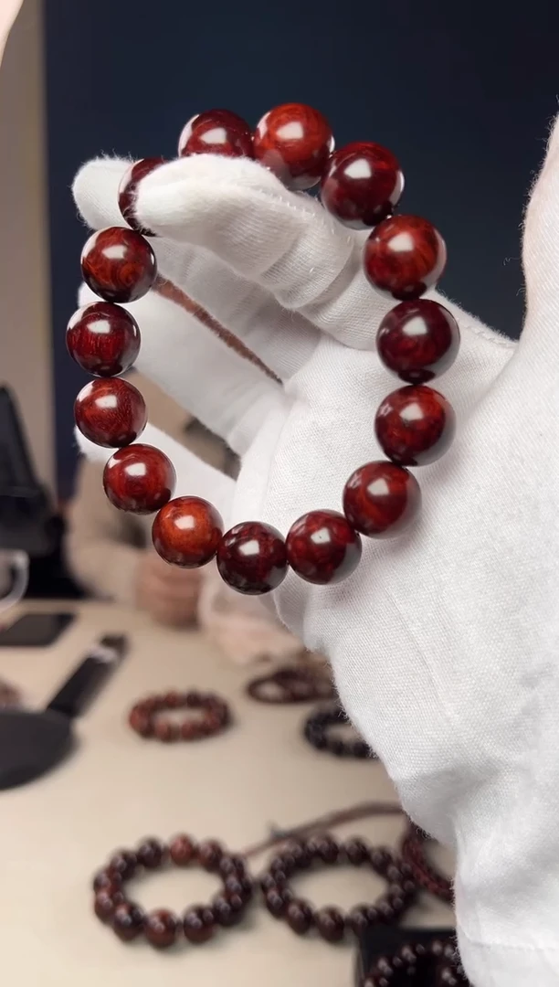 檀香紫檀（小叶紫檀）手串/手链1.5 瘤疤 无胶无蜡