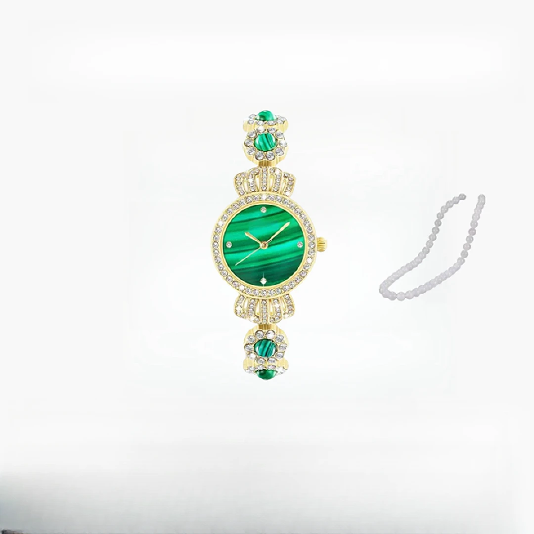 清新绿色小皇冠轻奢气质时尚女士腕表BDH——赠项链