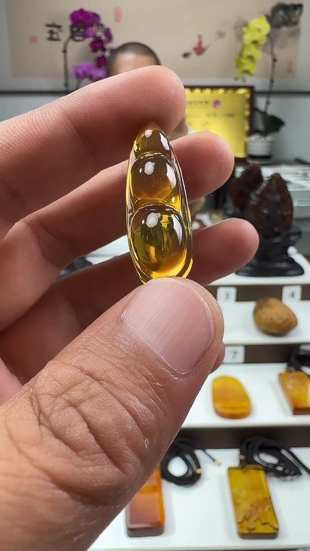 未镶嵌吊坠(不含链)琥珀福豆吊坠