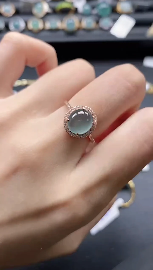 【闪购商品】翡翠戒指银S925镶嵌1111