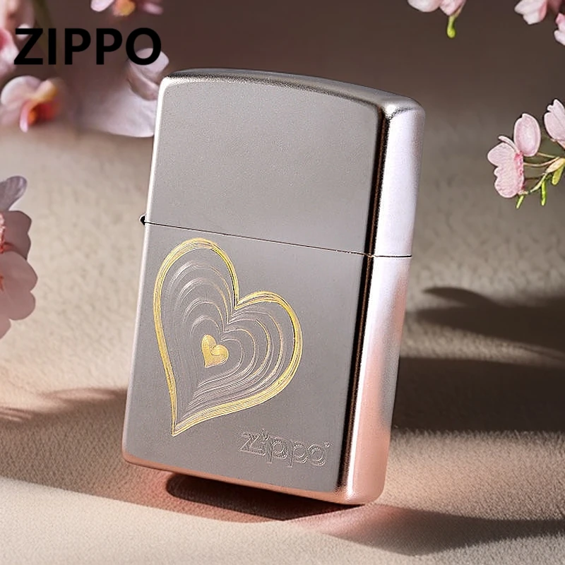 Zippo打火机心意相同缎纱男士创意礼品芝宝原装经典防风-TC8703US