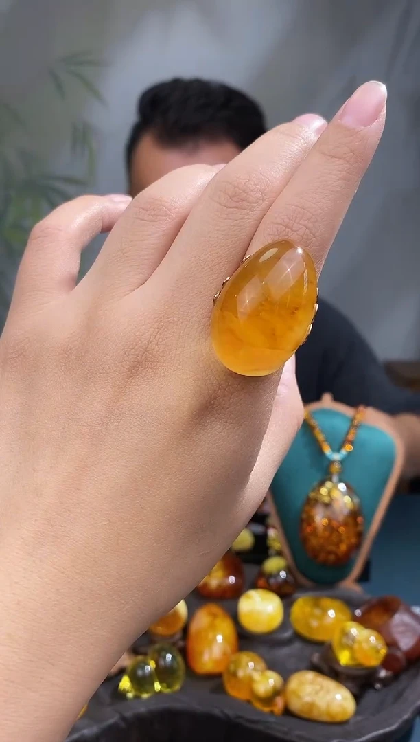 裸石琥珀未镶嵌基地发货 一物一证 顺丰包邮