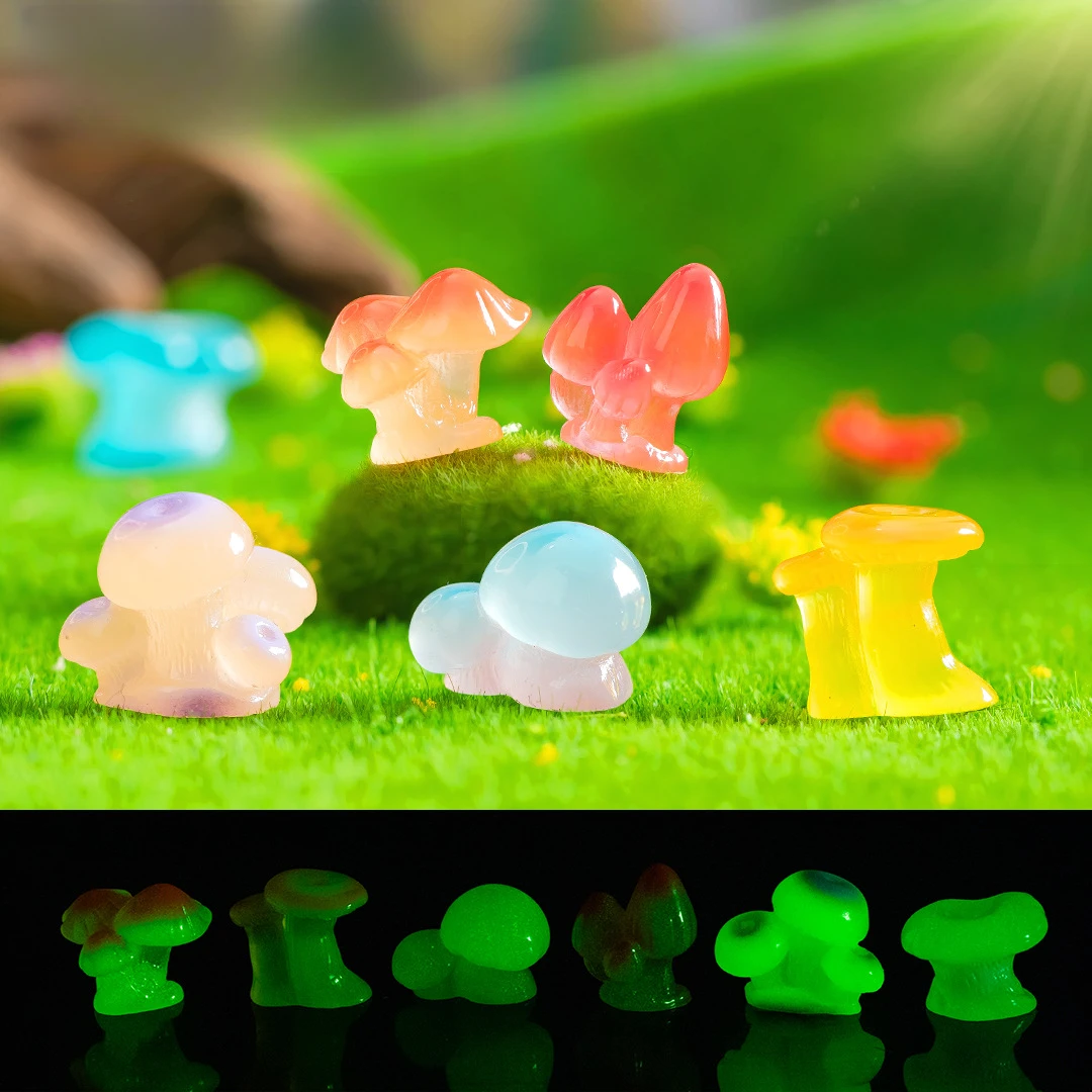 苔藓微景观创意简约仿真夜光小蘑菇 DIY盲袋装小摆件