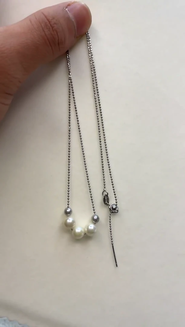 颈饰银S925镶嵌海水珍珠