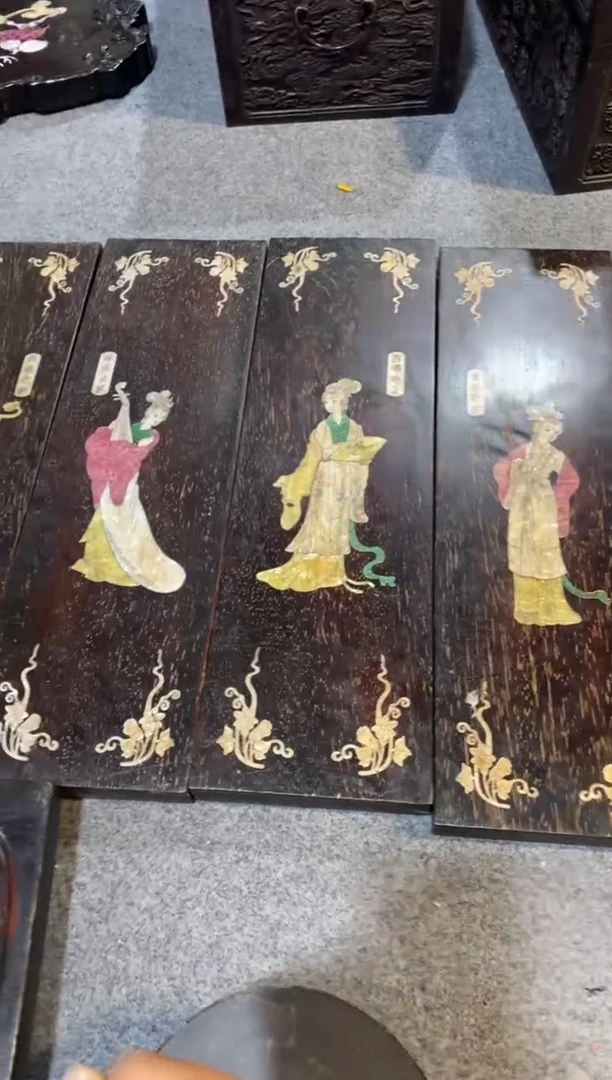 香榧木紫檀拆件雕刻板以直播间实物为准微瑕老物件