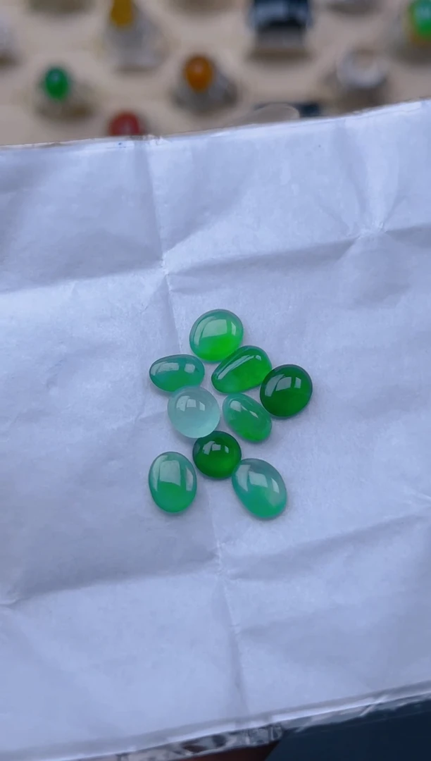 裸石翡翠天然翡翠蛋面23