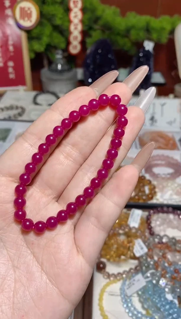 【闪购商品】水晶手串未镶嵌红宝石6mm