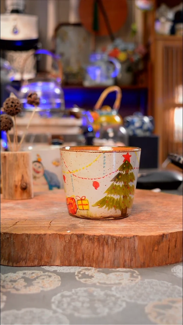 【闪购商品】杯子圣诞手工手绘手工手绘