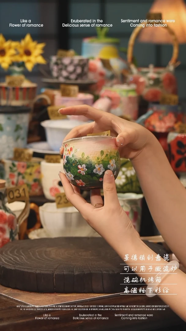 陶瓷景德镇高温釉下彩手工手绘款式