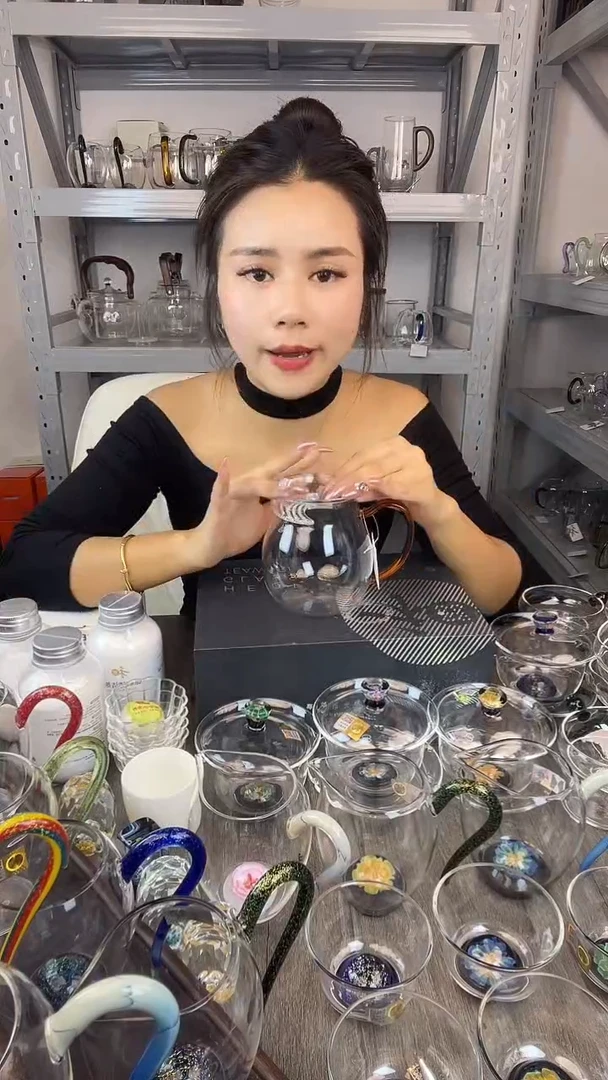 手工艺品玻璃禾器 观禄煮茶器 琥珀色