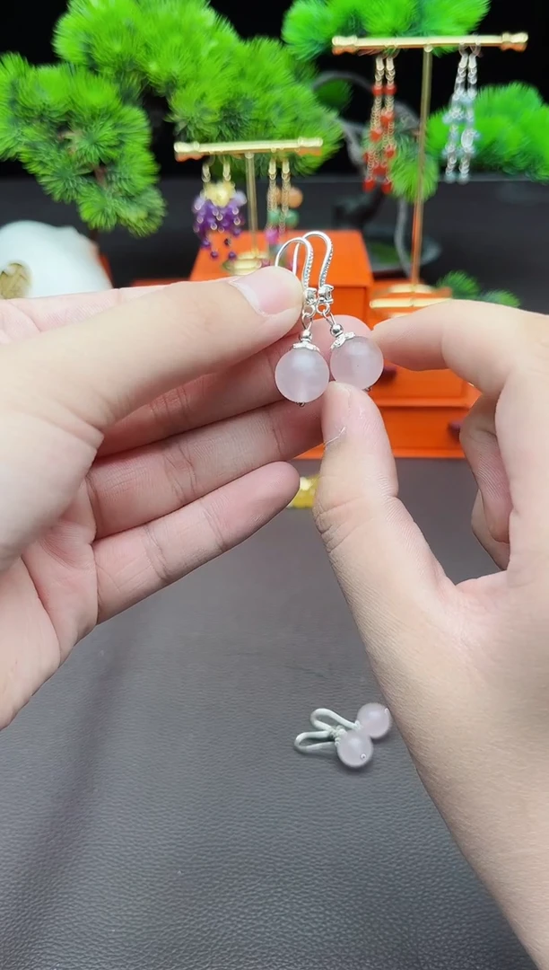 水晶耳饰银S925镶嵌216