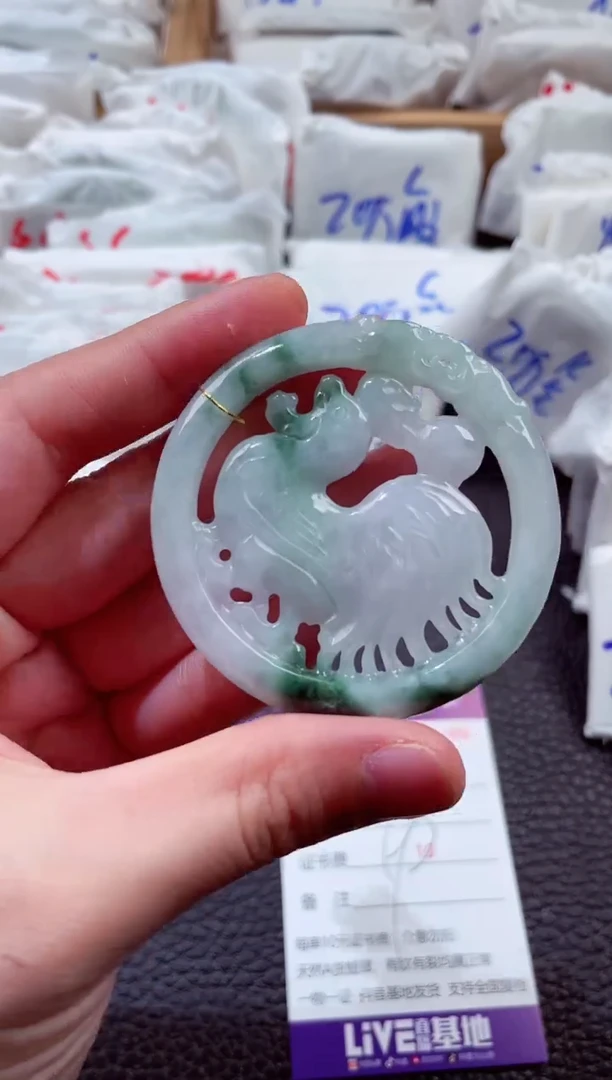 翡翠未镶嵌颈饰00004386