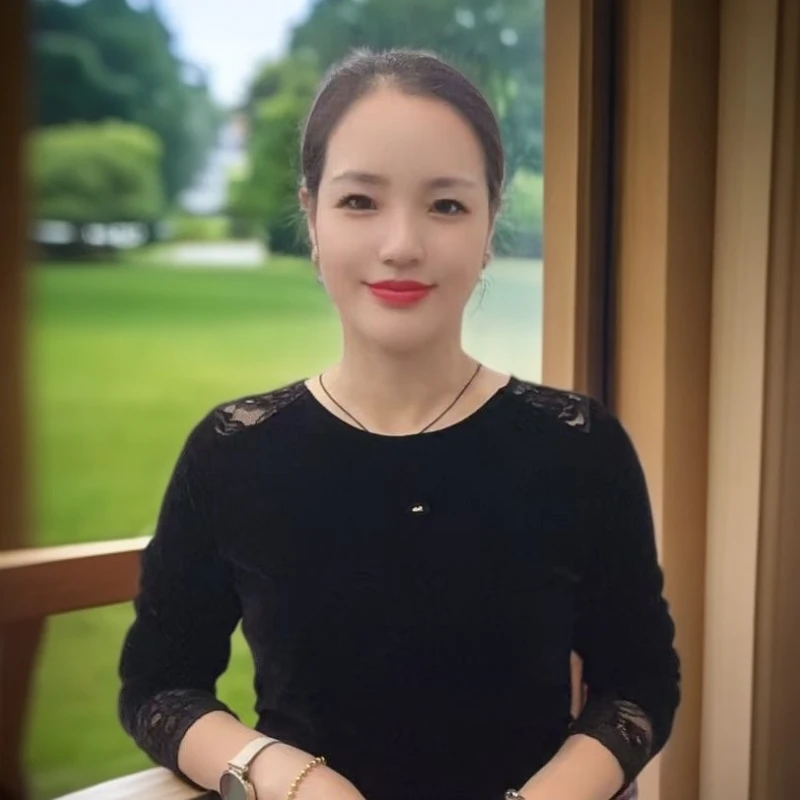 拼色蕾丝女镂空金丝绒长袖显瘦打底衫