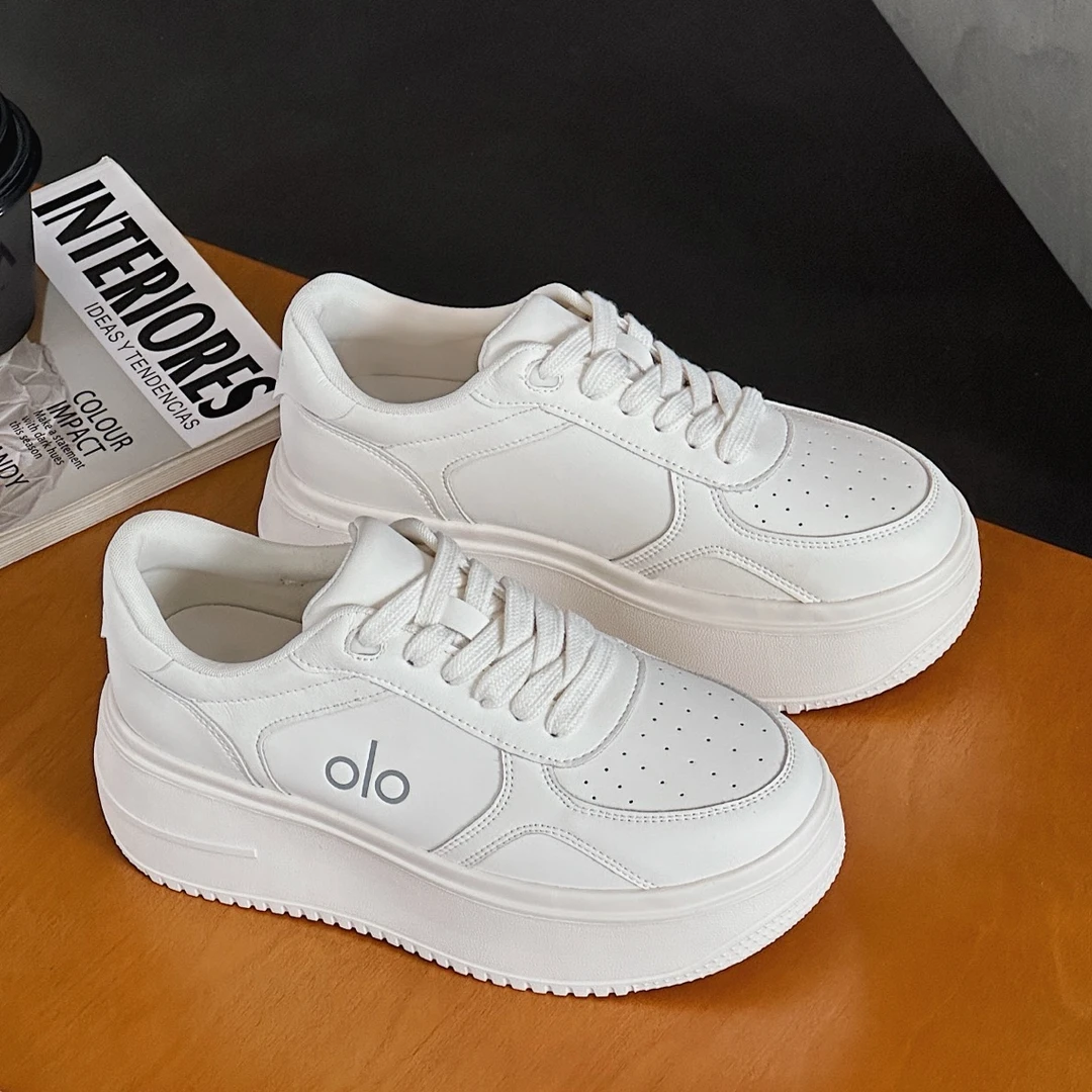 金智秀同款厚底松糕小白鞋女2025秋季新款欧洲站增高休闲运动板鞋