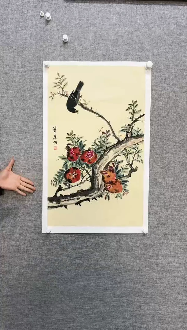 国画曾康老师绘画花鸟