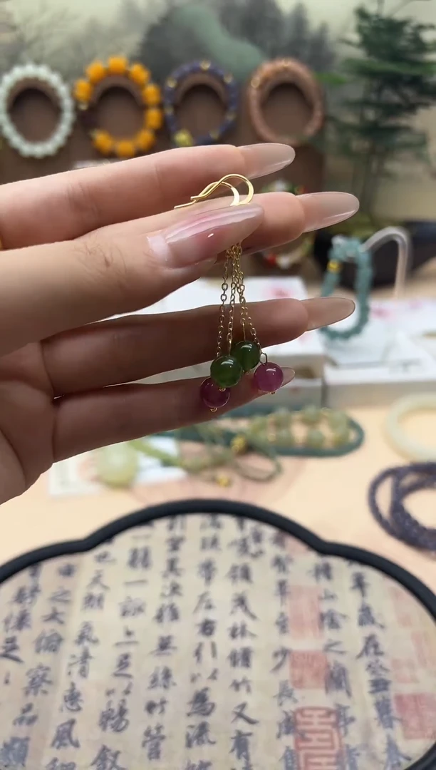 未镶嵌耳饰碧玺308