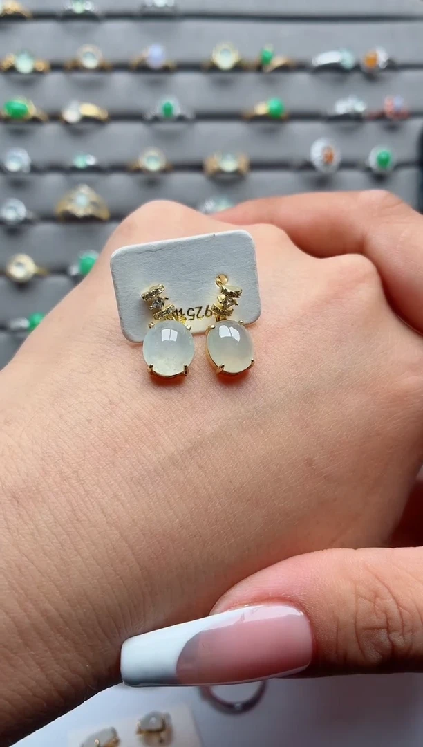 银S925镶嵌戒指翡翠.