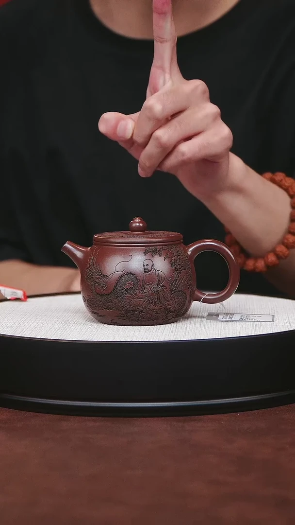 紫砂茶宠宜兴紫砂 平盖汉瓦