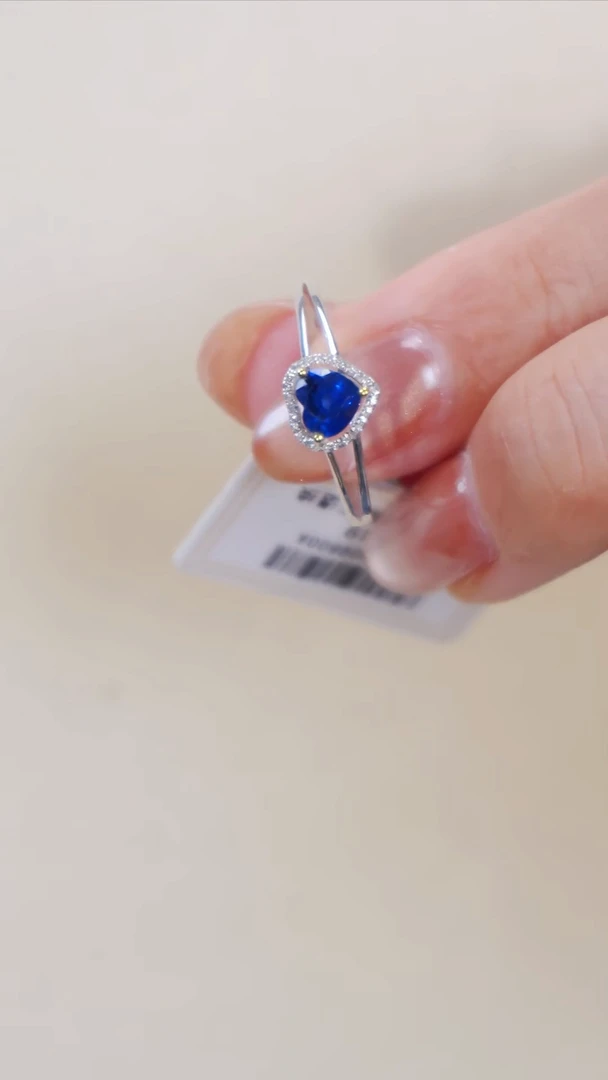 戒指蓝宝石18K金镶嵌【0.50ct左右】