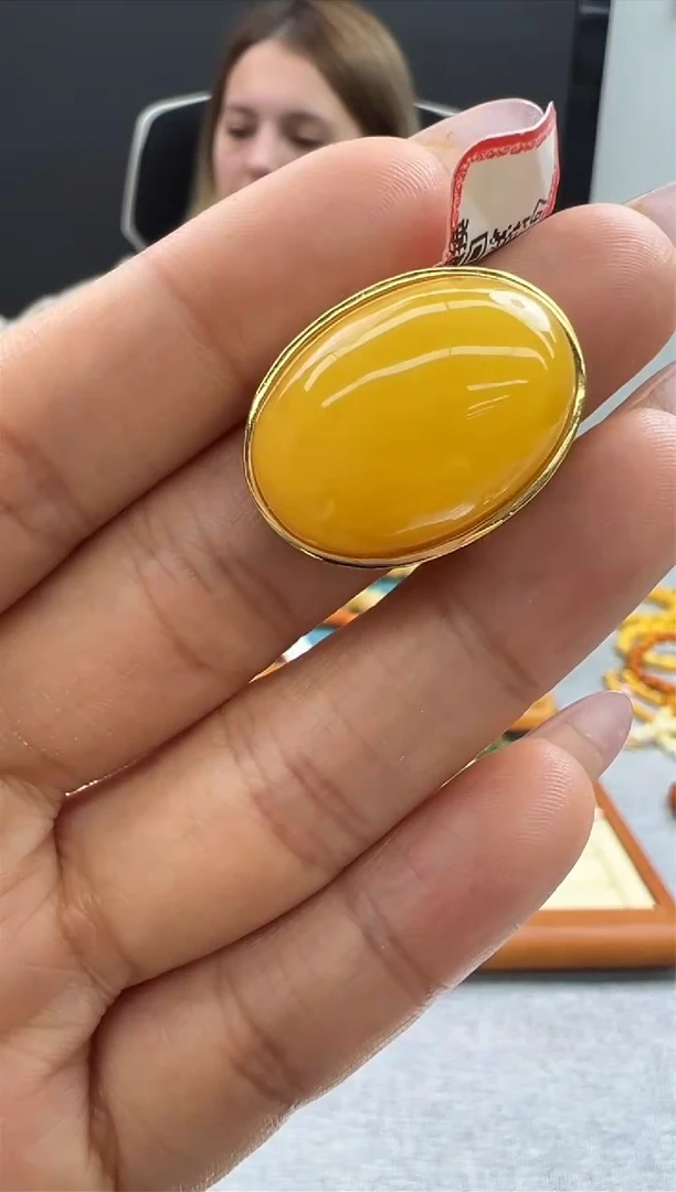 【闪购商品】琥珀戒指未镶嵌29秒拍号